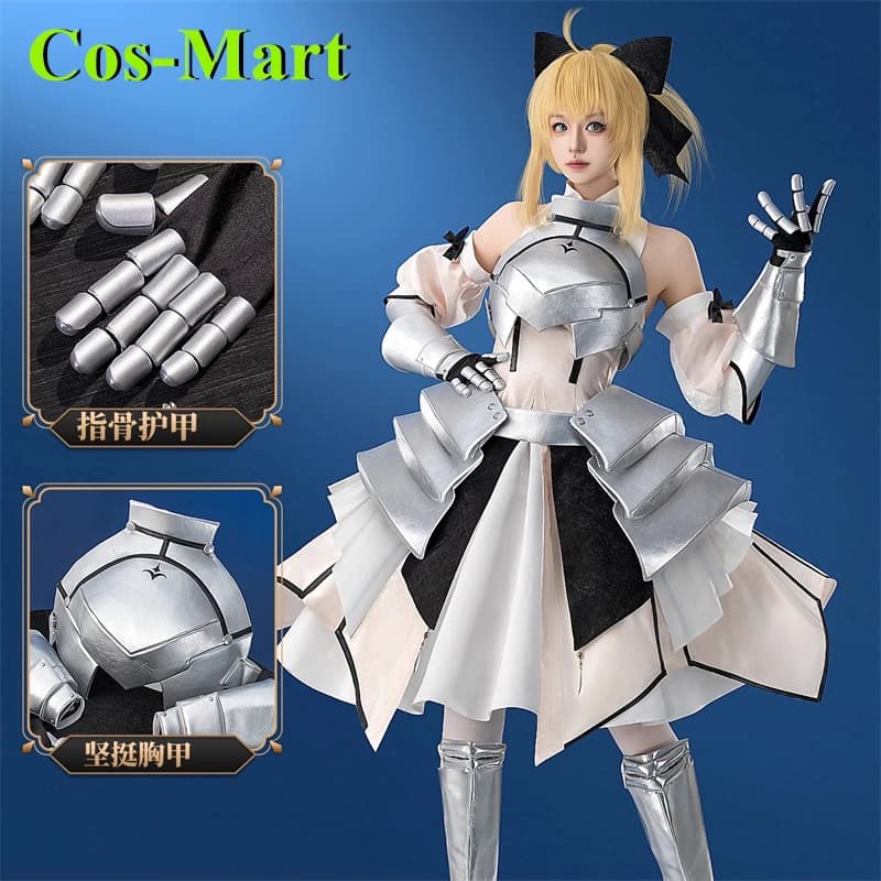 Cos-Mart Game Fate Stay Night Othera Pendragon Cosplay Lily Saber Costume FGO Fighting Dress Role Clothing Women's Clothing