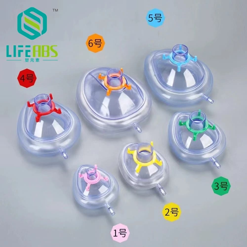 Pvc Anesthesia Mask Disposable Resuscitated Face Sterilized for Adult Children Animals 6 Size CPR Breathing Mask