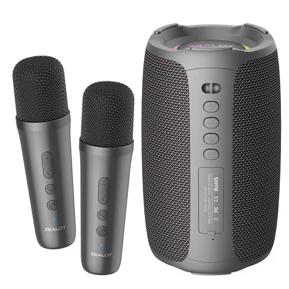 ZEALOT S61 Portable Karaoke Machine with Wireless Microphone, Bluetooth 5.3 Karaoke Speaker for Home Party Singing Outdoor Gifts
