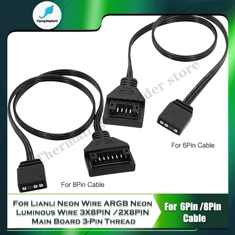 Cavo di sincronizzazione AURA ARGB 5V della scheda madre per cavo serie Lian Li Strimer Plus V1 V2, 8 pin o 6 pin opzionale