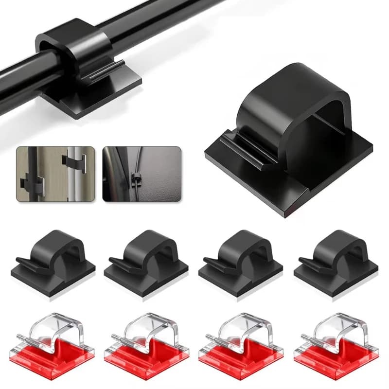 10/20/30/40/50 Pezzi Clip per Cavi, Organizzatore di Cavi, Supporto per Cavi USB, Avvolgicavo da Parete