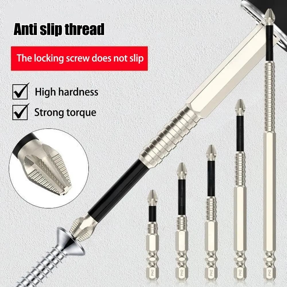 Punte per cacciavite K5 antiscivolo e antiurto Set di cacciaviti Ph2 magnetico potente ad alta durezza 25/50/65/70/90/150mm