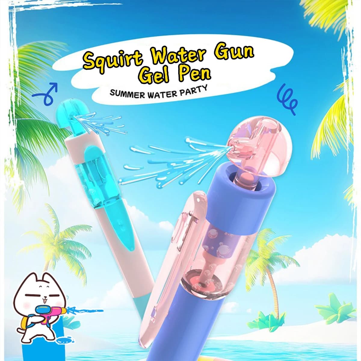 Squirt Pistola ad acqua Divertente Penna gel per bambini Estate fresca Ritorno a scuola Giocattolo creativo Scrittura Materiale scolastico Regali di cancelleria per studenti