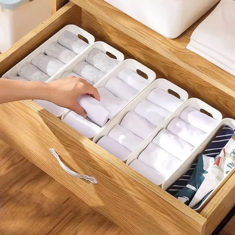 Set di 12 Scatole Portaoggetti Regolabili, Contenitori per Cosmetici e Oggetti Vari, Organizzatori per Cucina e Bagno