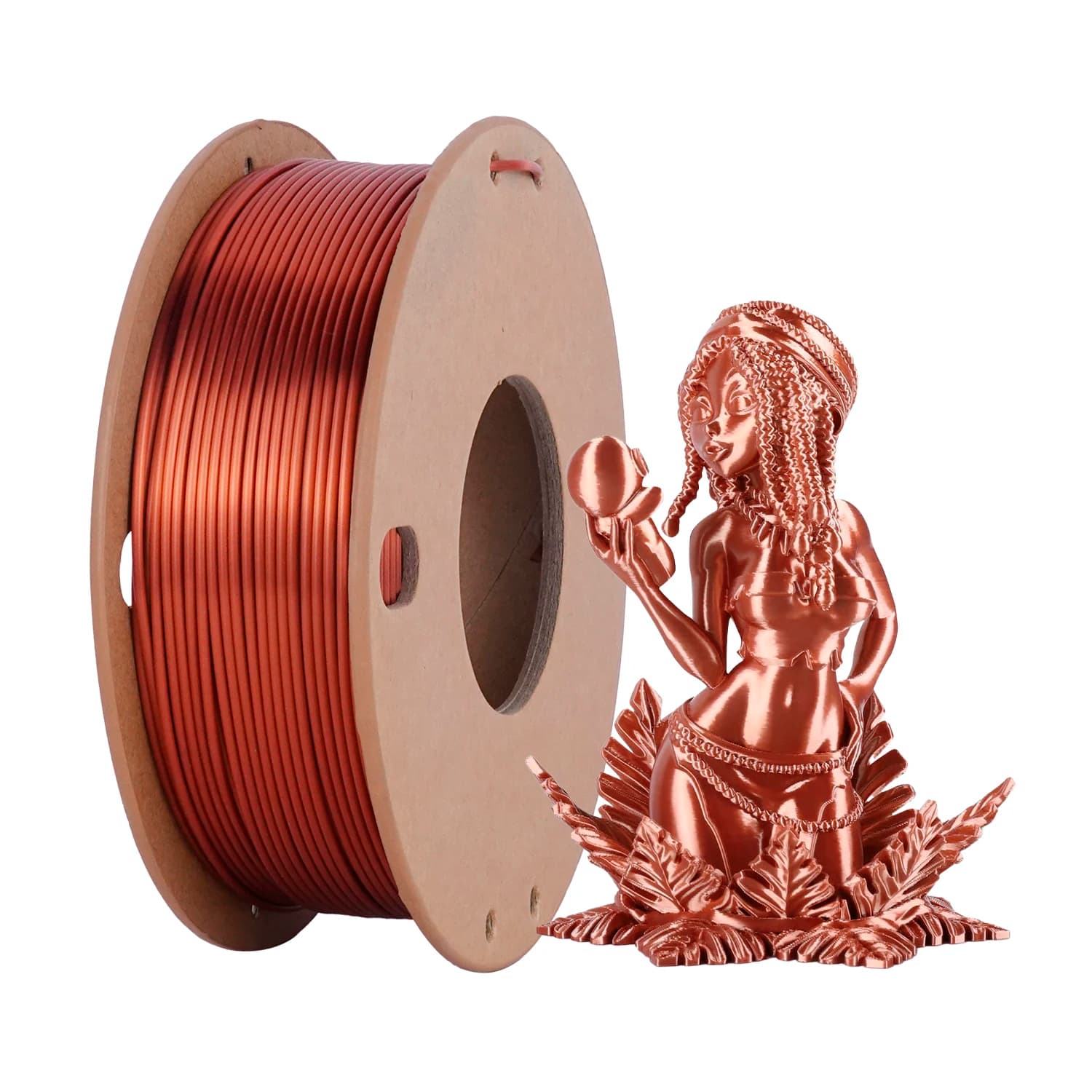 Filamento PLA in rame rosso seta 1,75 mm 0,25 kg (2,2 libbre), filamento PLA Printei 3D lucido lucido, precisione dimensionale +/- 0,03 mm,