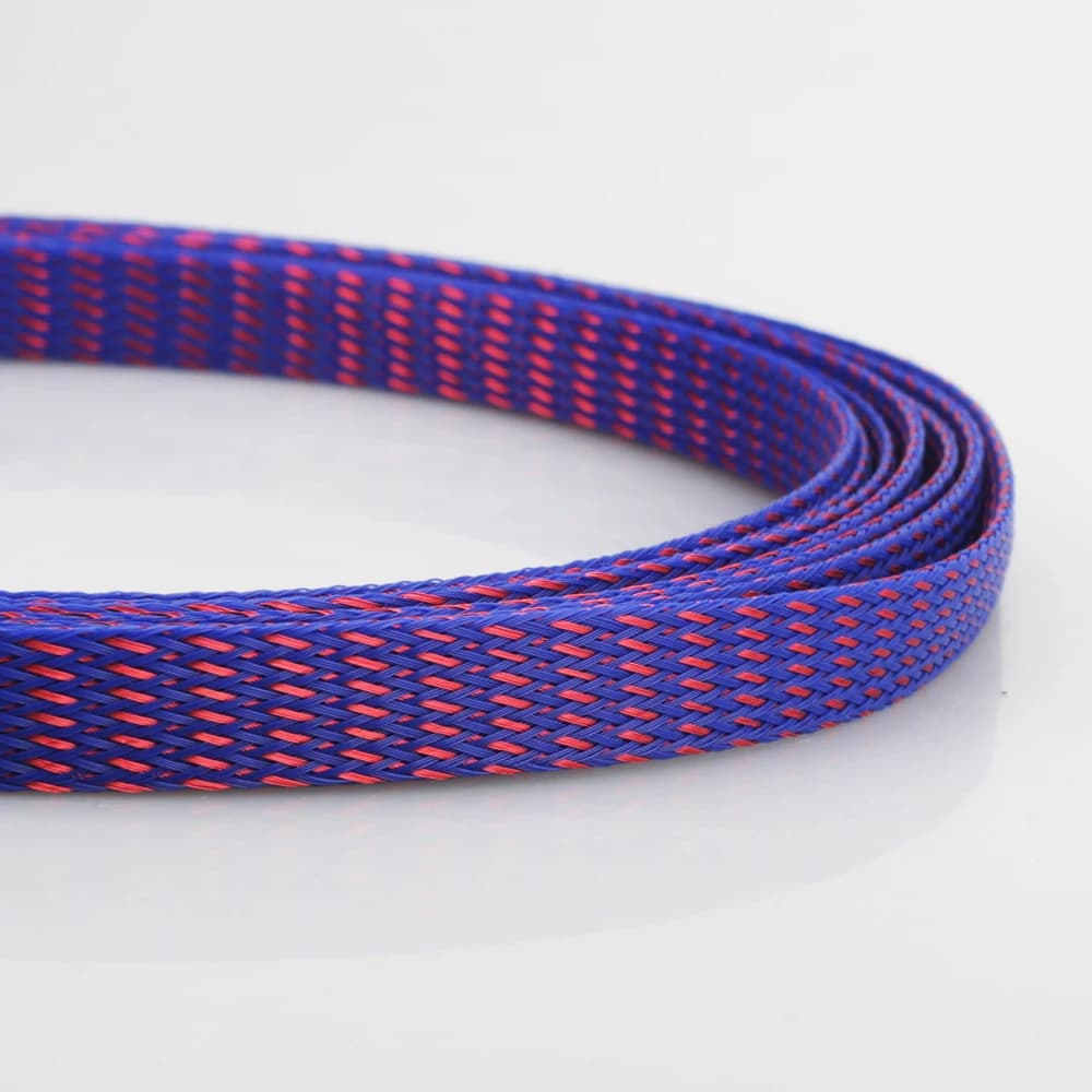 16MM Nylon Mesh Purple+Red Screen Braided Sleeving For DIY HIFI audio video cable wire