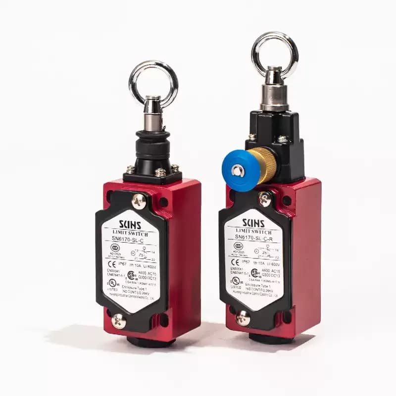 Safety Emergency Stop Cable Limit Switch SN4170 SN6170 2170-SL-C-R Manual Rope Pull Switch Conveyor Belt Safety Pull Cord Switch