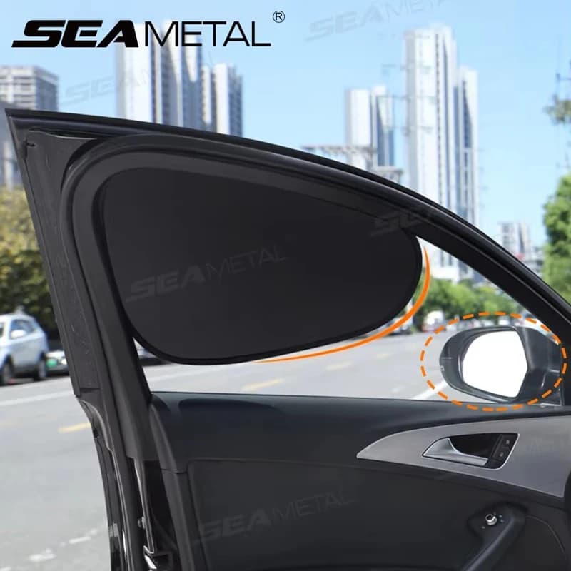 Visiera parasole elettrostatica per finestrino laterale auto Tende parasole a 4 strati Antiriflesso UV-Blocker Copertura di protezione solare automatica