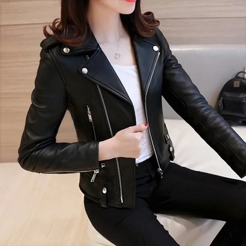 2024 Primavera Autunno Nuovo All-match Giacca da donna in ecopelle Designer di marca Giubbotti per donna Cappotti da donna slim chic femminili