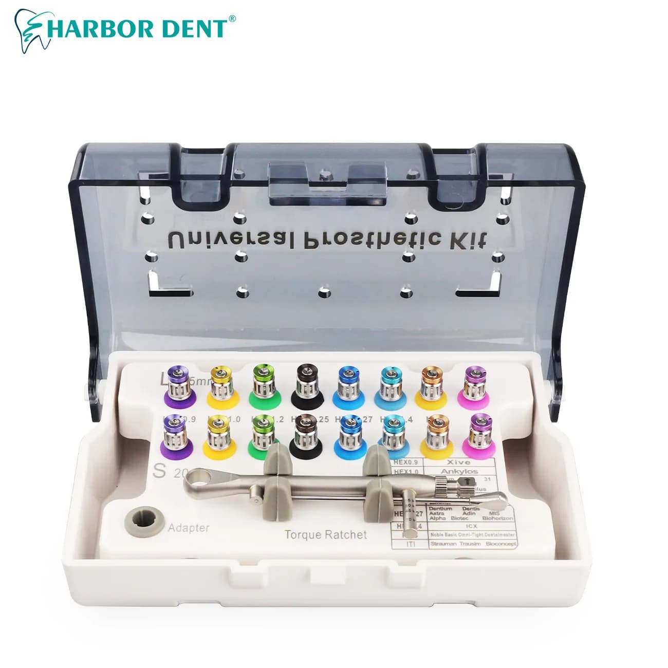 Dental Implant Screw Driver Kit Torque Wrench Ratchet 10-70NCM with 16Pcs Screw Driver Universal Restoration Tools Kit
