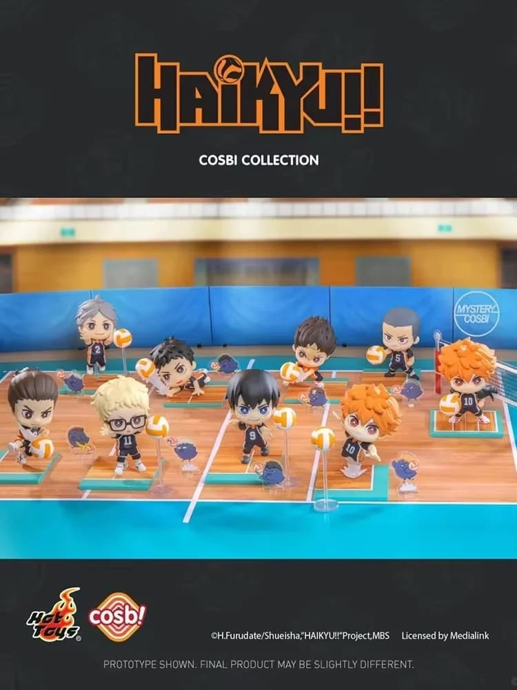 Hot Toys Haikyu Cosbaby Mini Figure Set - Shoyo Hinata with Posa Dinamica Volleyball Kits Collection Desk Decor Gift