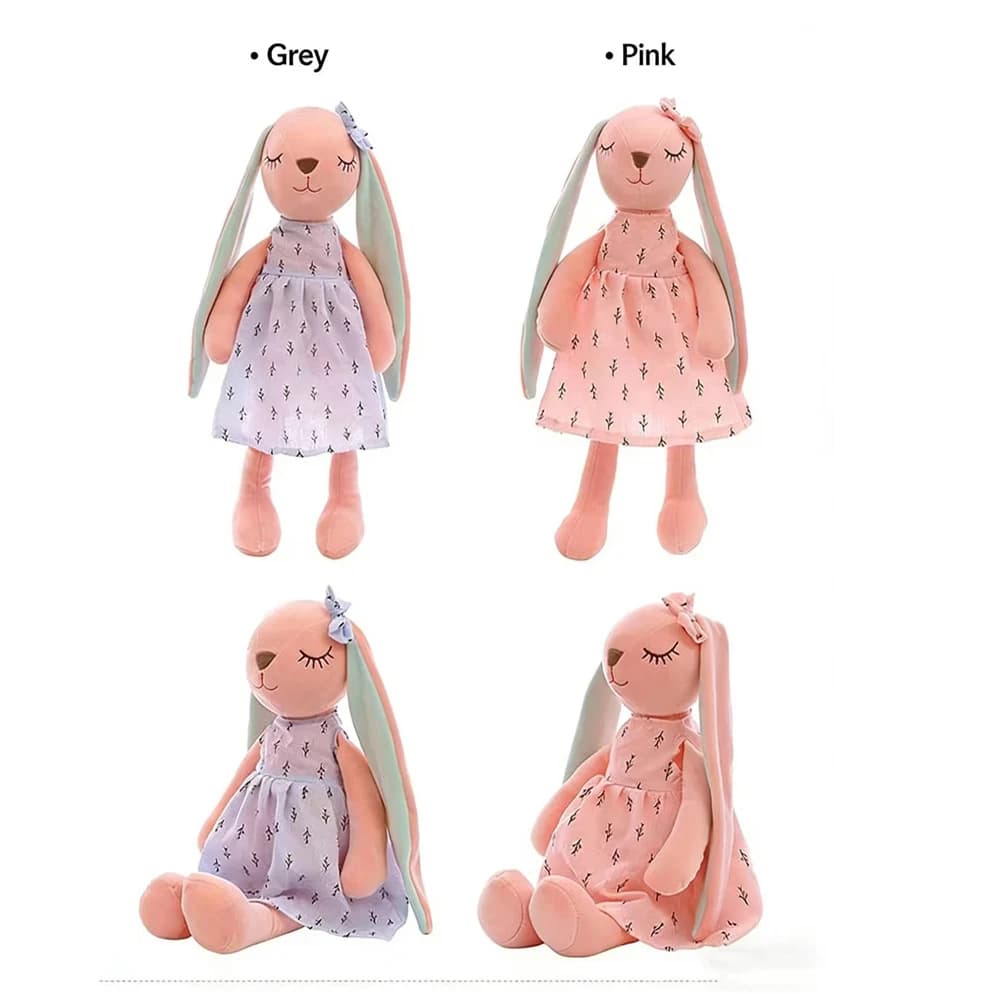 Nuovi Peluche di Coniglio con Orecchie Lunghe 35/45/55cm, Bambole per il Comfort del Sonno, Giocattoli Morbidi Imbottiti, Adorabile Decorazione per la Camera, Regalo di Compleanno