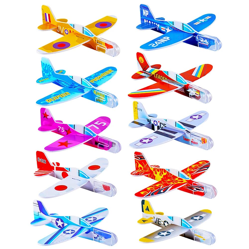 20 pcs/basket FAI DA TE Alianti Air Foam Assembling Aircraft Toys Children's Gifts Birthday Bombers School Awards Goodie Filling