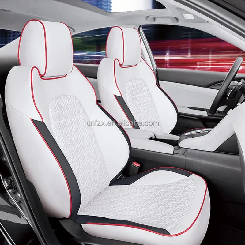 2026 Fashionable Leather Car Seat Covers for Tesla Waterproof Full Surrounded 5 Seats Car Seat Protector