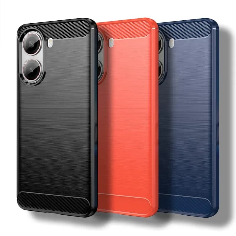 Per Poco X7 Pro Custodia Per Poco X5 X6 X7 Pro 5G Copertura In Fibra di Carbonio Antiurto Paraurti In Silicone Per Poco X6 Neo X6 X7 Pro
