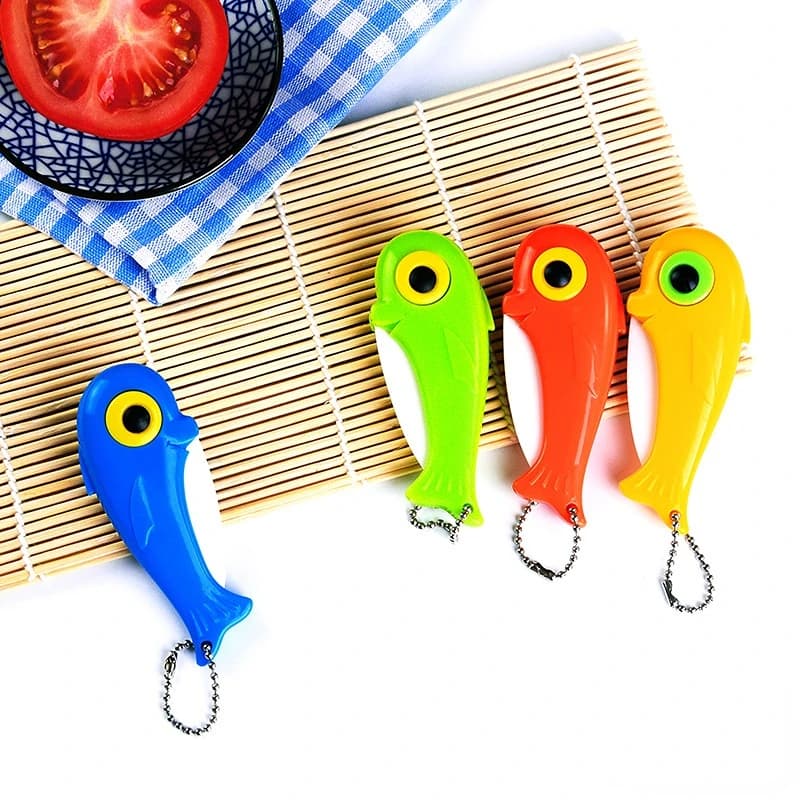 Cartoon dolphins ceramic knife gift knife pocket folding ceramic knife kitchen knife for fruit with colored ABS handle