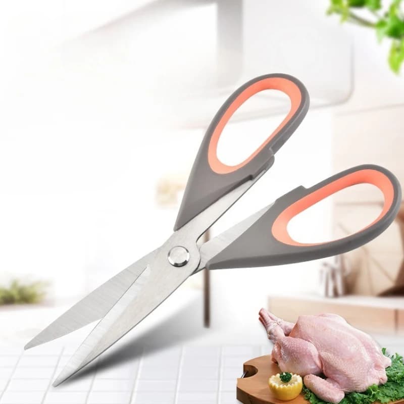 Pratiche forbici da cucina in acciaio inossidabile: eleganti cesoie multiuso per il taglio di alimenti, verdure e carne