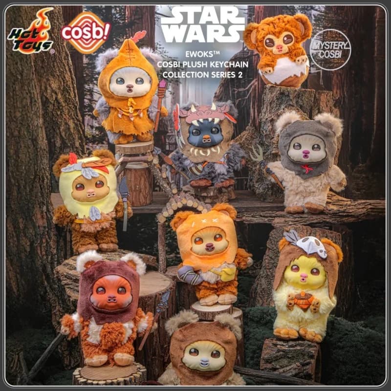 2026 Hot Toys Star Wars Ewoks Cosbi Portachiavi Blind Box Serie 2 Simpatico Ciondolo Morbido per Borsa Accessori Cinematografici Giocattolo Regalo a Sorpresa