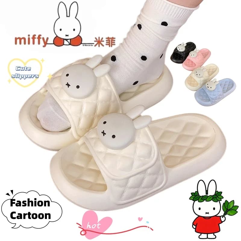 Ciabatte Miffy Carine e Alla Moda, Sandali Estivi da Donna per Esterni e Interni, Antiscivolo con Suola Spessa, Regalo per Amici