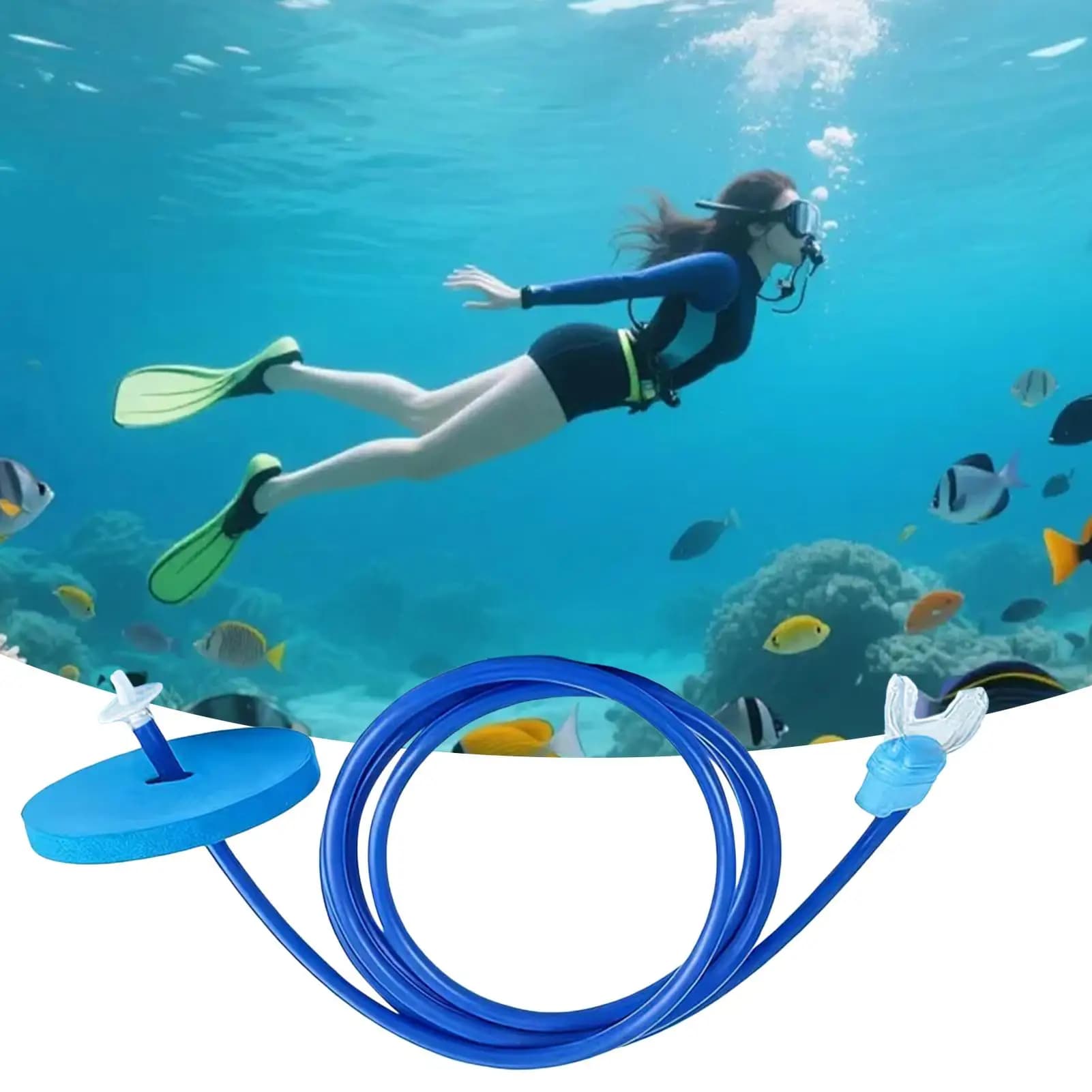 Diving Breathing Tube Silicone leak-proof breathing valve Anti-Choking Underwater Diving Equipment Snorkel Breathing Apparatus