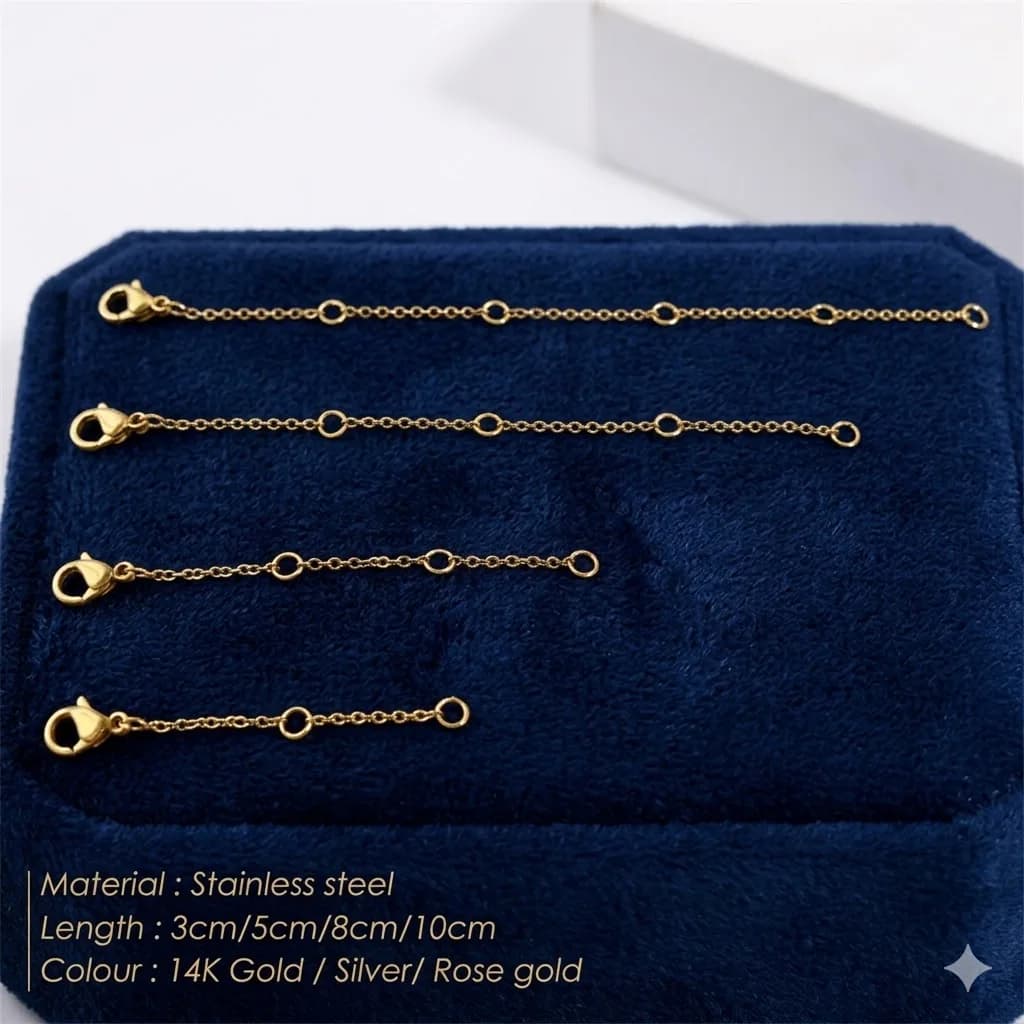 St-Delan 3/5/8/10CM Jump Rings Extended Tail Chain Stainless Steel Lobster Clasps Connector for Bracelet Necklace Jewelry