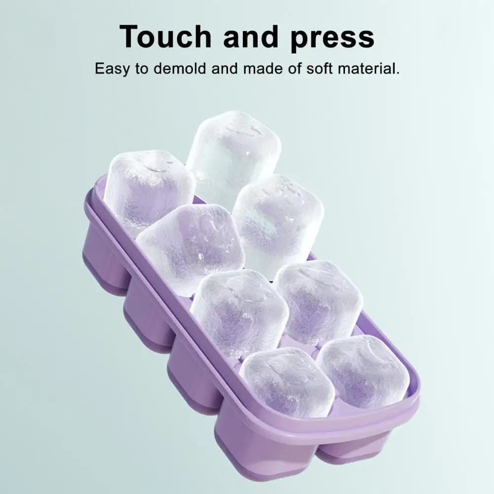 Stampo per ghiaccio per varie bevande Vassoio per cubetti di ghiaccio per famiglie Stampo per cubetti di ghiaccio in silicone senza Bpa per bevande da cocktail Conservazione degli alimenti per bambini