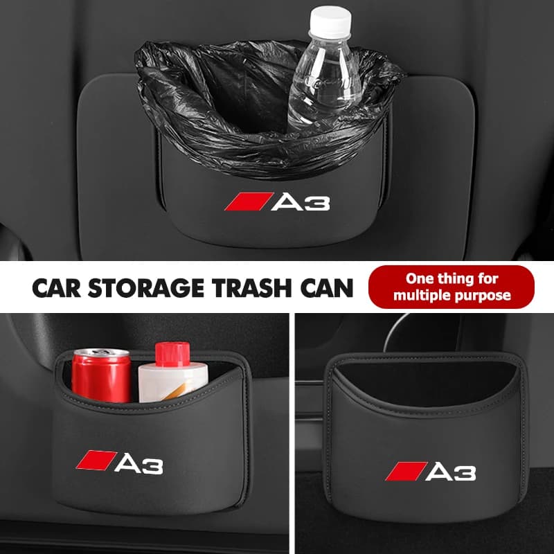 Car Door Hanging Garbage Bin Trash Can Storage Bag For Audi Q5 A1 Q7 Q3 A8 Q2 A7 Q8 RS5 RS6 RS7 S7 S8 B6 B7 B8