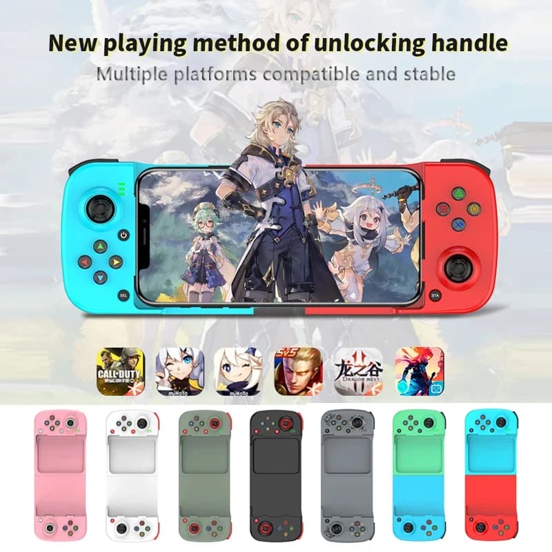 D3 Wireless Bluetooth 5.0 Extensible Gamepad For Ios and Android Joystick Retractable for PS4 Switch Smart Phone Game Controller