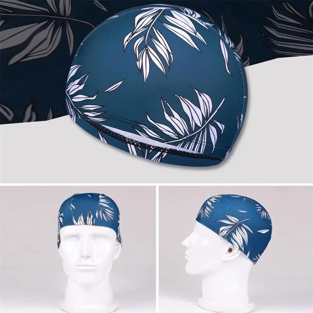 Men's and women's bathroom hat, breathable, with flowers, sports turban, quick drying bath hat