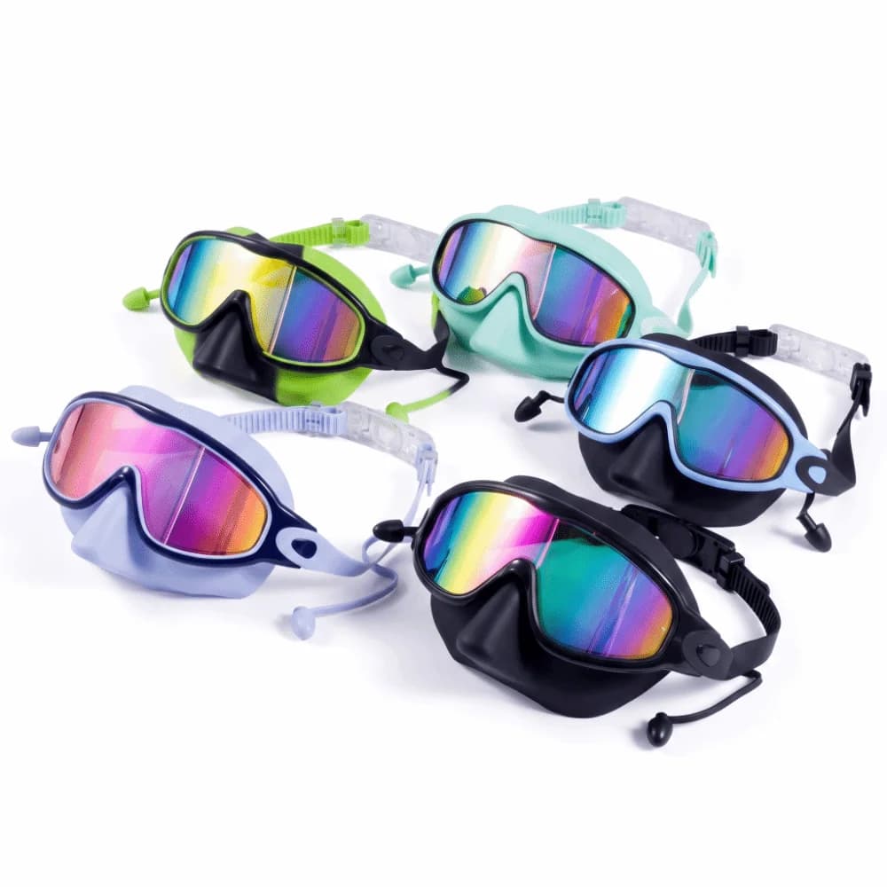 No Leaking Wide View Swim Goggles Anti-Fog UV Protection Swimming Goggles Large Frame Silicone Swim Glasses Outdoor Swimming