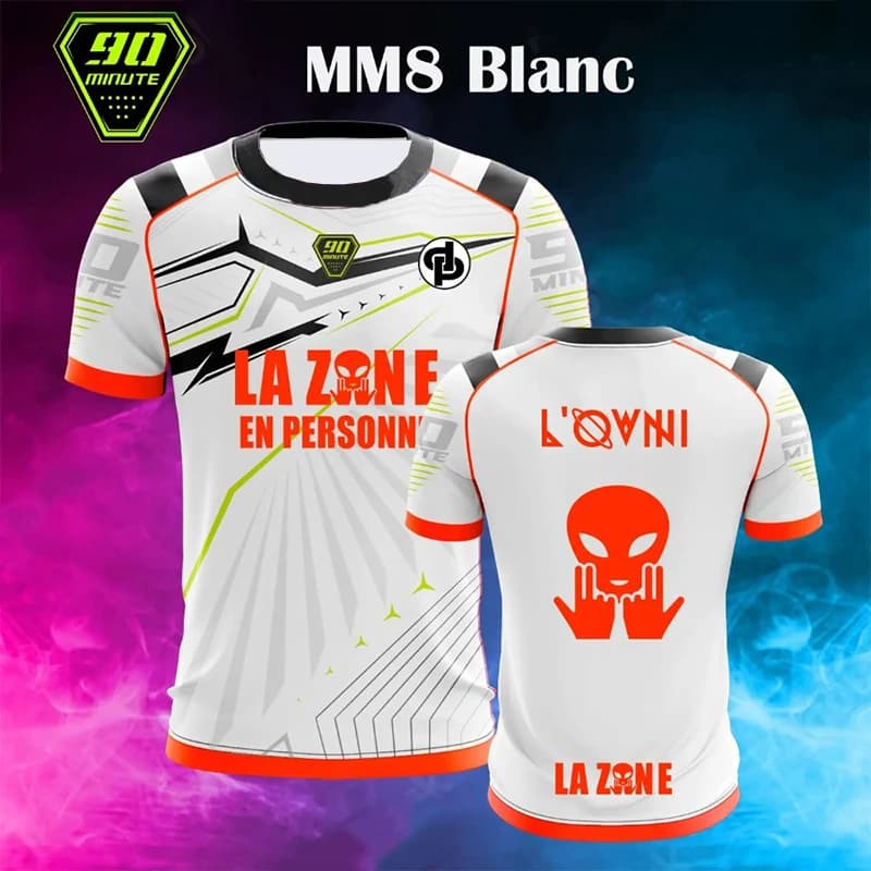 Maglia estiva da uomo con stampa 3D per sport all'aria aperta ad asciugatura rapida da 90 minuti Serie Mm9 Maglia da calcio Jul T-shirt fitness super grande