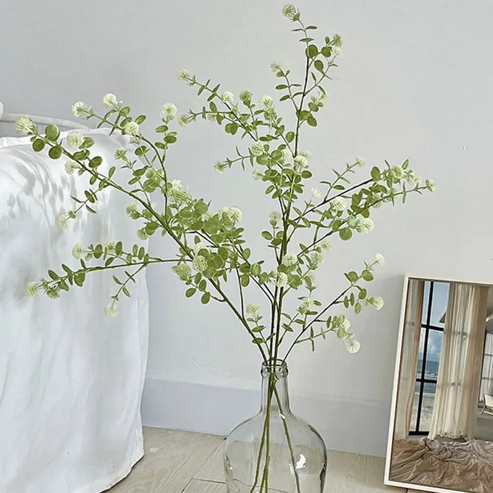 Supplies for Forest Style Party, Artificial Palm Leaves, Plastic Simulated Flowers, Big Size Realistic Fin Plants for Hotel