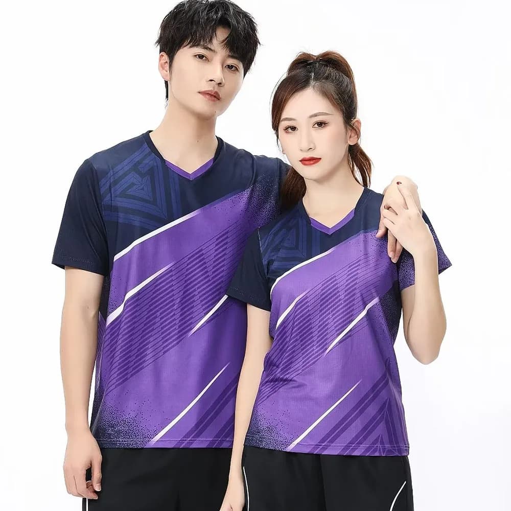Women's Kids Tennis Ping Pong t-shirt short sleeve sport top Quick Dry couple family summer Badminton volleyball Jersey 2023