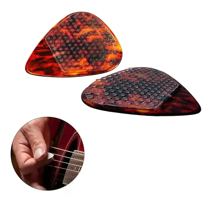16 pezzi impugnature per plettro per chitarra impugnature adesive per plettro per chitarra in silicone appiccicoso antiscivolo adesivi lavabili