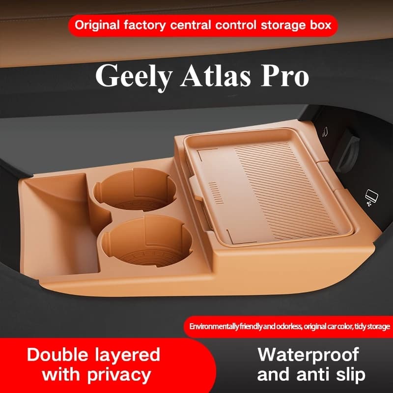 2024 2025 Per Geely Atlas Pro Silicone Center Console Sotto La Scatola di Immagazzinaggio Controllo Centrale Organizzatore Zerbino Interni Auto