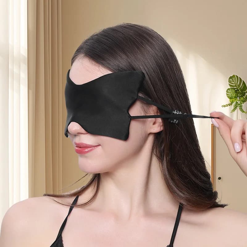 Simulated Silk Butterfly Sleep Mask Cool Lightweight Breathable Masks Skin Friendly Blackout Eyeshade Travel Yoga Blindfold ​