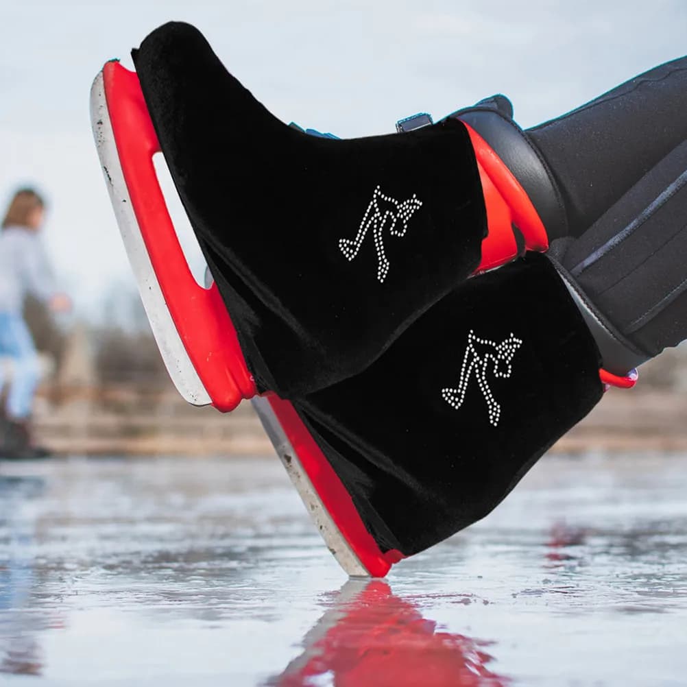 1 Paio di Copriscarpe per Pattini da Ghiaccio con Vestibilità Elastica Universale, Copertura Protettiva per Pattini da Hockey su Ghiaccio e Pattinaggio Artistico per Esterni