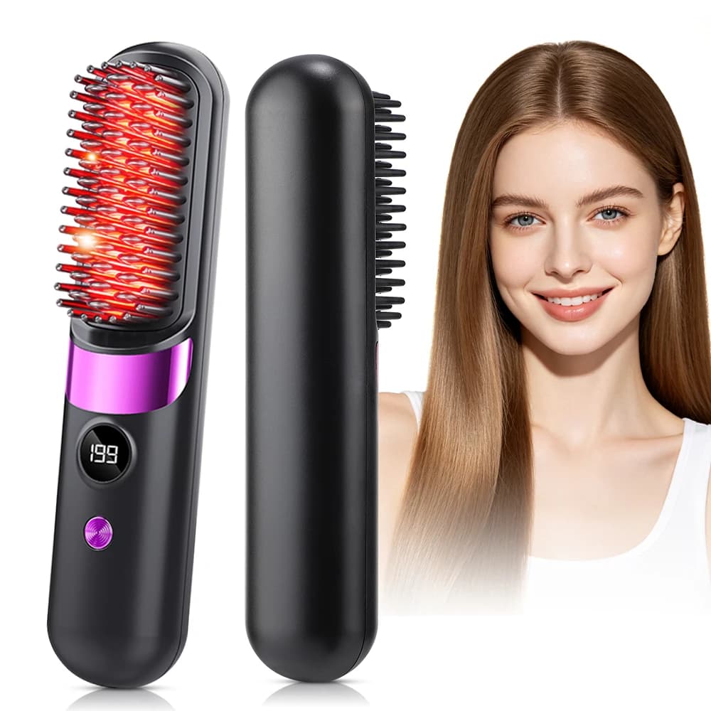 Spazzola Elettrica Lisciante per Capelli MCH, Riscaldamento Rapido, Anti-Scottatura, 4 Temperature, Pettine Lisciante per la Cura dei Capelli, Strumento Portatile per lo Styling Femminile