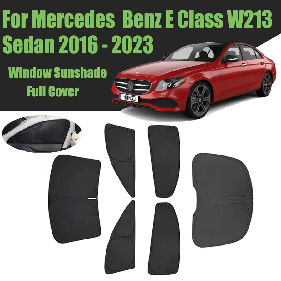 Parasole per finestrino auto personalizzato per Mercedes Benz Classe E Berlina W213 2016 - 2023 Copertura completa Privacy Tenda cieca Parabrezza anteriore
