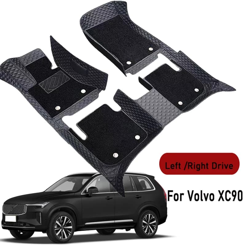 Car Floor Mats for Volvo XC90 2010 2011 2012 2013 2014-2025 Custom Auto Foot Pads Automobile Carpet Cover Interior Accessories