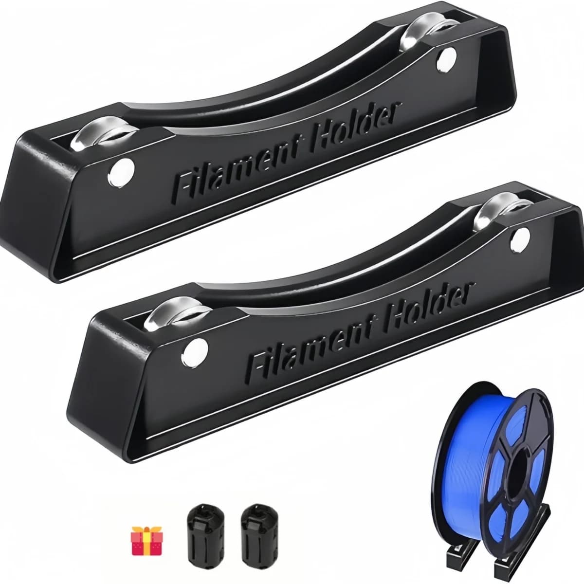 1 Standard Support Pole for 1KG Filament Bobbins, Consumable Material Shelves, Fixed Base with Two Pulitors for PLA/PETG/ ABS ABS