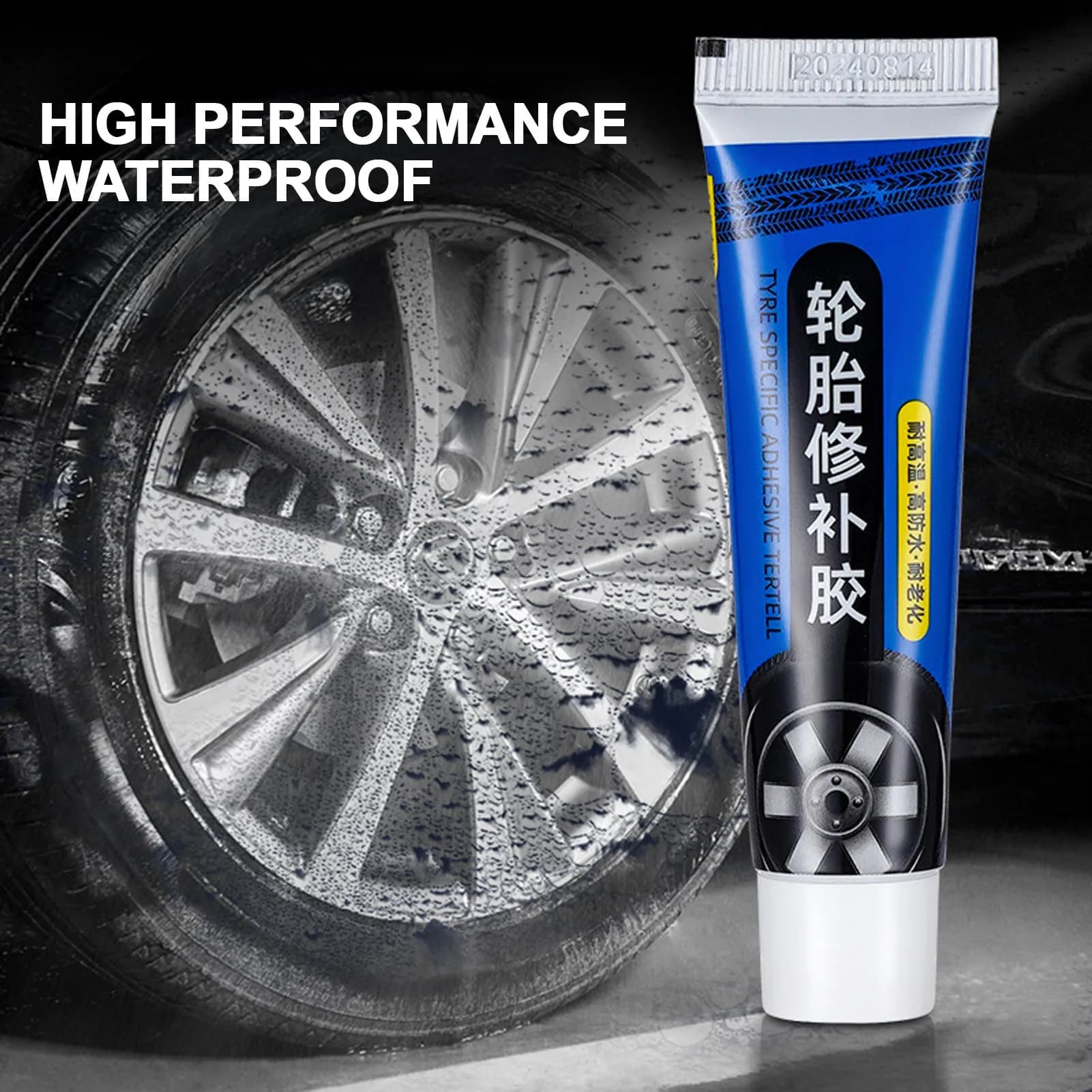 Colla per riparazione pneumatici da 60 ml, adesivo forte per auto, moto, bici, ripara crepe, perdite, riparazione murale, sigillante flessibile