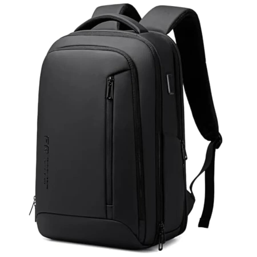 Zaino per Laptop da Uomo, Zaino Business con Porta USB, Resistente all'Acqua, Zaino Tecnologico da 17 Pollici per Lavoro