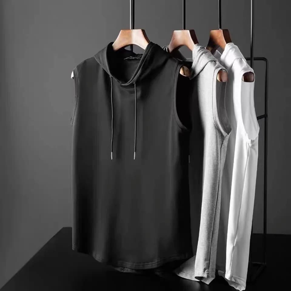2025 Brand New Canotte da uomo Canottiere senza maniche Tees per uomo Con cappuccio Uomo Gilet Top Hip Hop Uomo Canotta Felpa con cappuccio T-shirt Uomo Uomo
