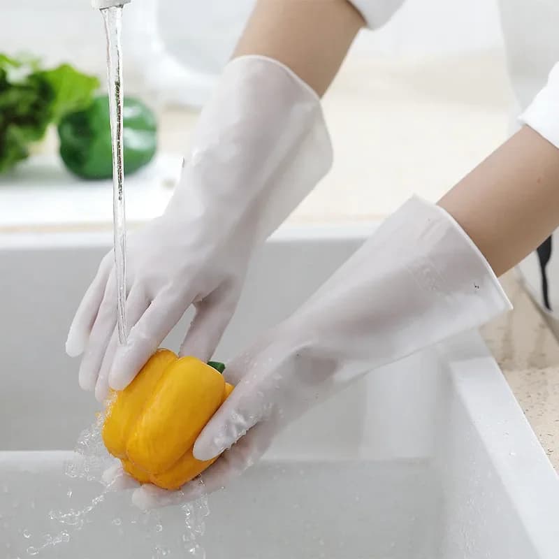 1 paio di guanti per lavare i piatti da cucina, guanti in gomma per lavare i vestiti, pulire i piatti QA 191