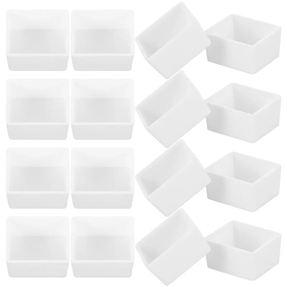 75Pcs Empty Watercolor Half Pans Plastic Half Paint Pans for Acrylics Watercolor Painting Drawing DIY Custom Palette Making