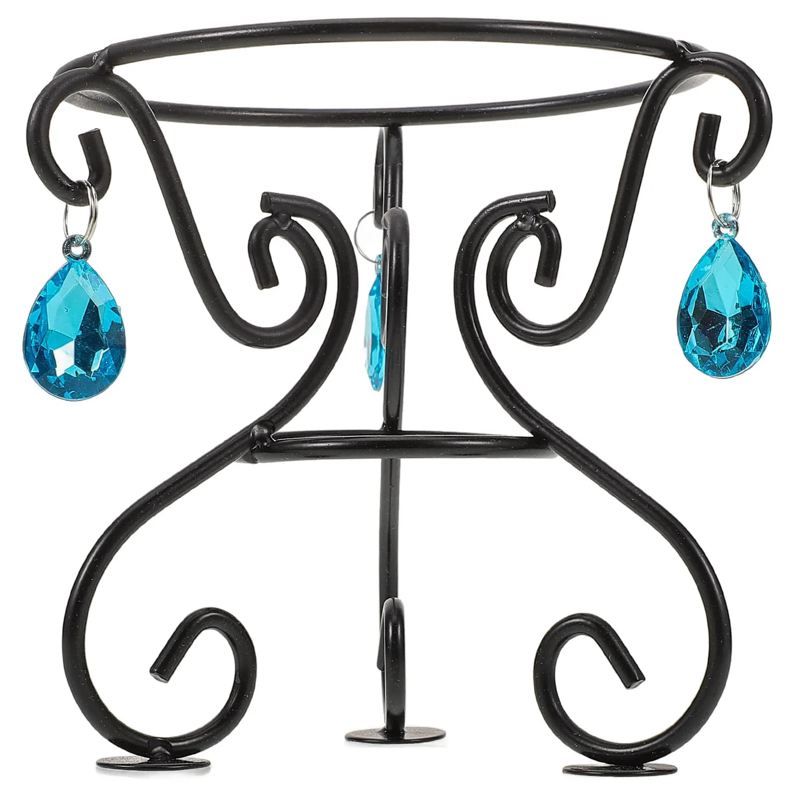 Supporto in Metallo per Sfera di Cristallo da Giardino, Base Robusta per Globo Decorativo da Esterno