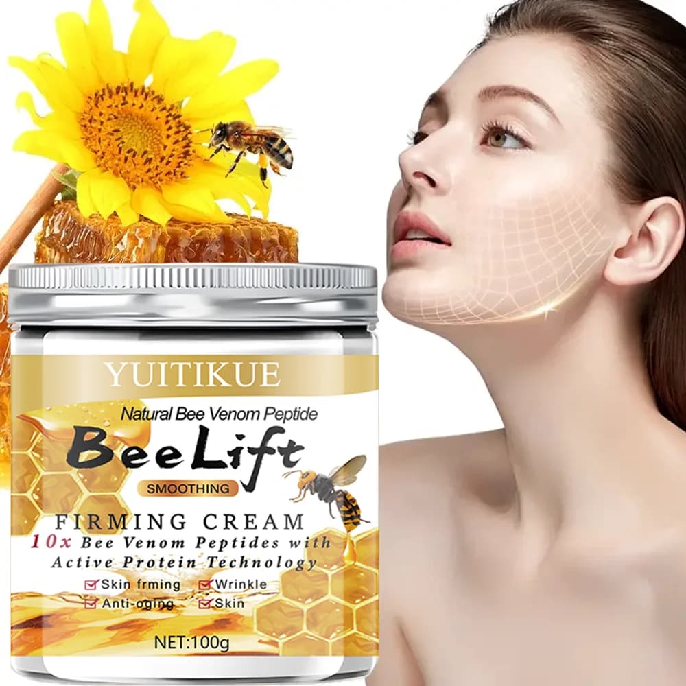 Bee poison cream: lifts, improves relaxation, reduces thin lines, repairs damaged skin, nourishes and care of skin