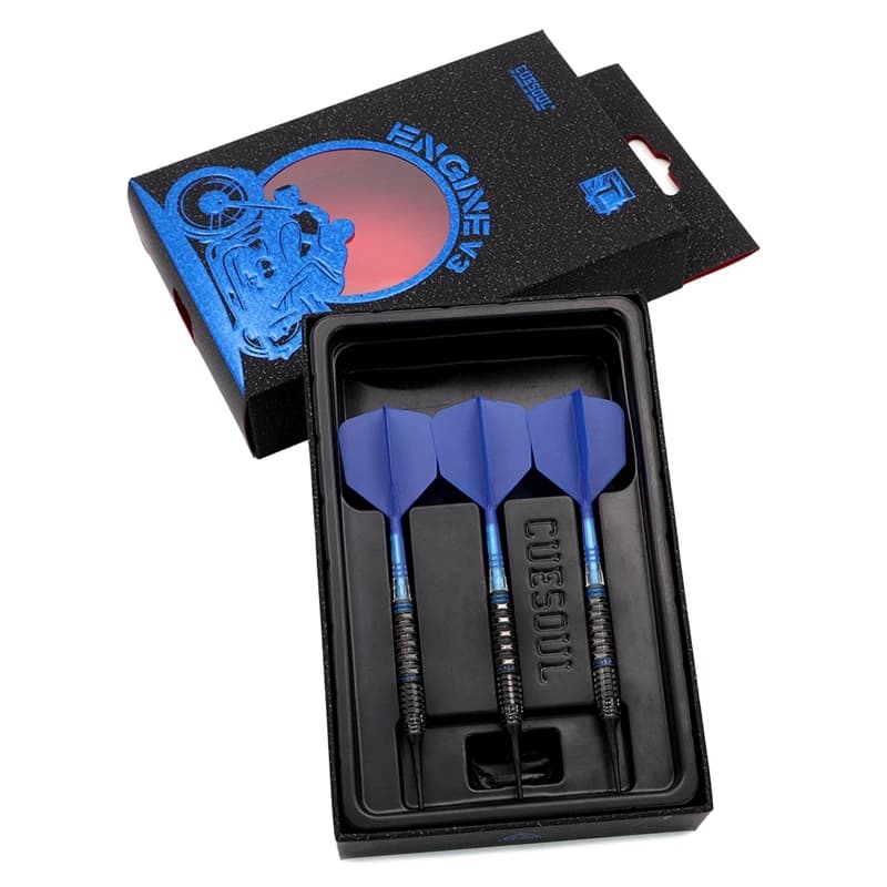 CUESOUL ENGINE V3 Set di freccette al 90% con punta morbida da 18/20 g di tungsteno con vernice ad olio rifinita e unificante volo in CARBONIO ROST T19