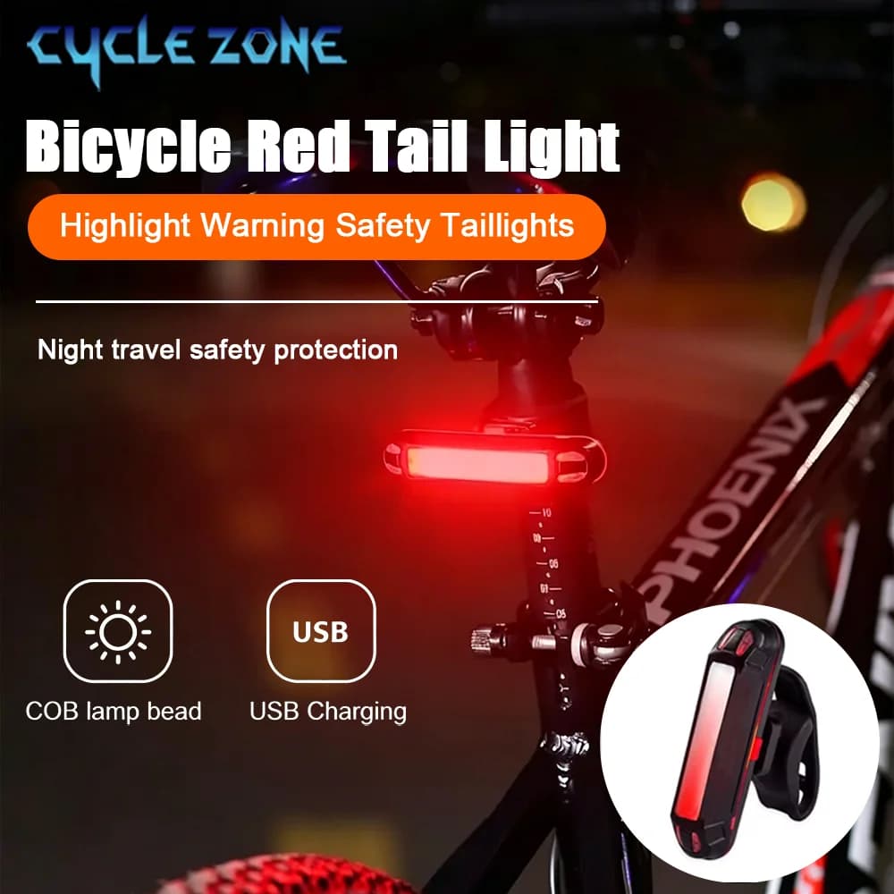 5 pcs LED Bike Backlight Rear Bicycle Lights for Rechargeable Helmet via USB Easy to install Bike Lamp MTB Safety